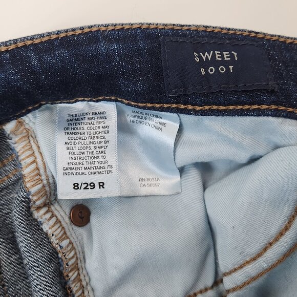 Lucky Brand Sweet Boot Cut Jeans Womens 8 29 Blue Denim Bootcut Stretch JJ01X - Picture 6 of 10